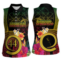 Vanuatu Selebretem 44th Indipendens Dei Women Sleeveless Polo Shirt Sand Drawing Melanesian Vibes LT03 - Polynesian Pride