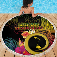 Vanuatu Shefa Day Beach Blanket Sand Drawing Melanesian
