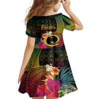 Vanuatu Shefa Day Family Matching Off The Shoulder Long Sleeve Dress and Hawaiian Shirt Sand Drawing Melanesian LT03 - Polynesian Pride
