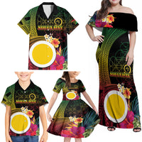 Vanuatu Shefa Day Family Matching Off Shoulder Maxi Dress and Hawaiian Shirt Sand Drawing Melanesian LT03 - Polynesian Pride