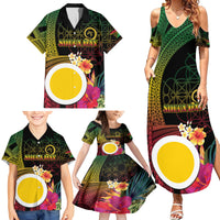 Vanuatu Shefa Day Family Matching Summer Maxi Dress and Hawaiian Shirt Sand Drawing Melanesian LT03 - Polynesian Pride