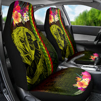 Hawaiian Reggae Music Car Seat Cover Jamaica Singer Tribal Polynesian and Hibiscus LT03 - Polynesian Pride
