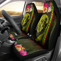 Hawaiian Reggae Music Car Seat Cover Jamaica Singer Tribal Polynesian and Hibiscus LT03 - Polynesian Pride