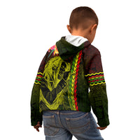 Hawaiian Reggae Music Kid Hoodie Jamaica Singer Tribal Polynesian and Hibiscus LT03 - Polynesian Pride