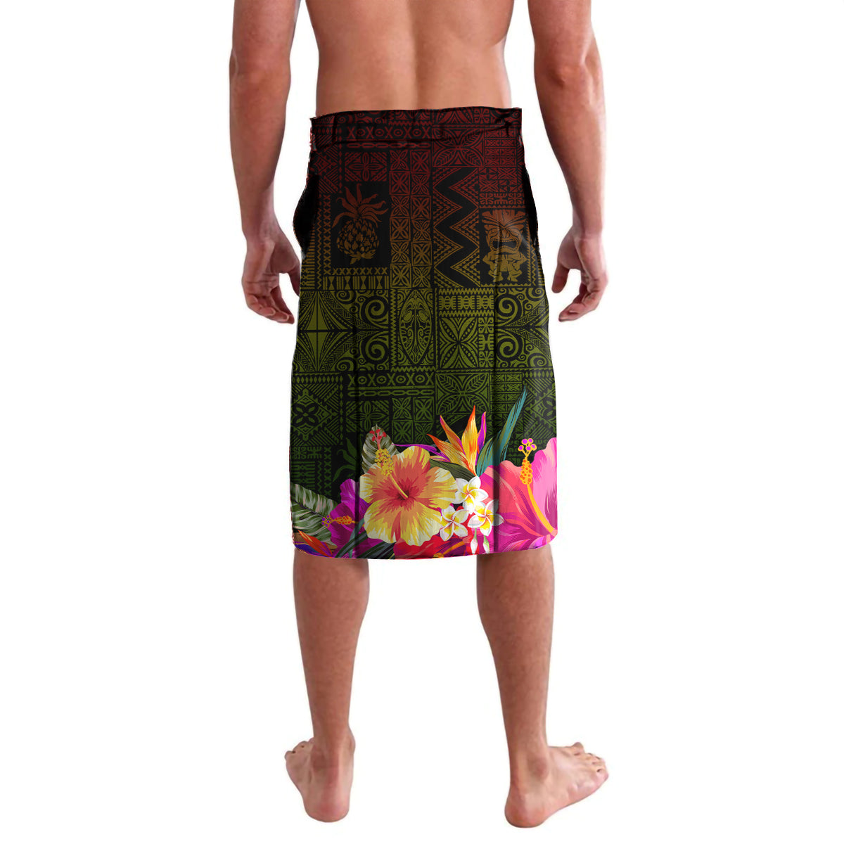 Hawaiian Reggae Music Lavalava Jamaica Singer Tribal Polynesian and Hibiscus