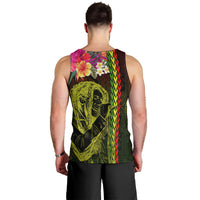 Hawaiian Reggae Music Men Tank Top Jamaica Singer Tribal Polynesian and Hibiscus LT03 - Polynesian Pride
