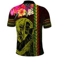 Hawaiian Reggae Music Polo Shirt Jamaica Singer Tribal Polynesian and Hibiscus LT03 - Polynesian Pride