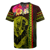 Hawaiian Reggae Music Rugby Jersey Jamaica Singer Tribal Polynesian and Hibiscus LT03 - Polynesian Pride