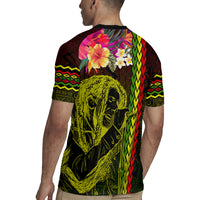 Hawaiian Reggae Music Rugby Jersey Jamaica Singer Tribal Polynesian and Hibiscus LT03 - Polynesian Pride