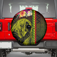 Hawaiian Reggae Music Spare Tire Cover Jamaica Singer Tribal Polynesian and Hibiscus LT03 - Polynesian Pride