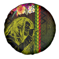 Hawaiian Reggae Music Spare Tire Cover Jamaica Singer Tribal Polynesian and Hibiscus LT03 - Polynesian Pride