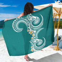 Aloha Polynesian Plumeria Flower Sarong Teal Color LT03 One Size 44 x 66 inches Teal - Polynesian Pride
