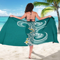 Aloha Polynesian Plumeria Flower Sarong Teal Color LT03 - Polynesian Pride
