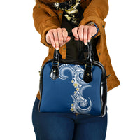Aloha Polynesian Plumeria Flower Shoulder Handbag Blue Color LT03 One Size Blue - Polynesian Pride