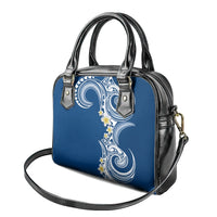 Aloha Polynesian Plumeria Flower Shoulder Handbag Blue Color LT03 - Polynesian Pride