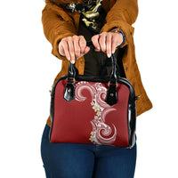 Aloha Polynesian Plumeria Flower Shoulder Handbag Red Color LT03 One Size Red - Polynesian Pride