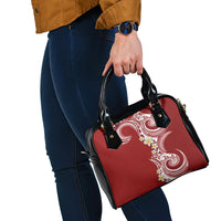 Aloha Polynesian Plumeria Flower Shoulder Handbag Red Color LT03 - Polynesian Pride