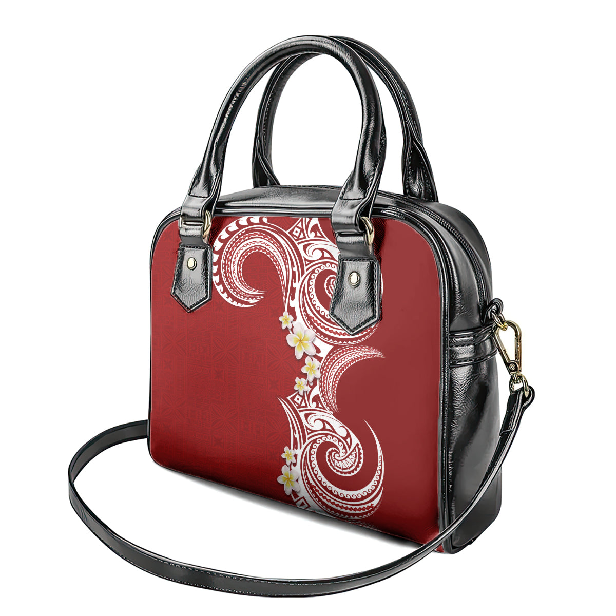 Aloha Polynesian Plumeria Flower Shoulder Handbag Red Color LT03 - Polynesian Pride