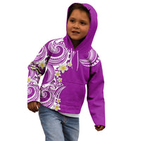 Aloha Polynesian Plumeria Flower Kid Hoodie Purple Color LT03 - Polynesian Pride