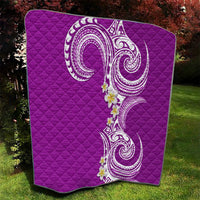 Aloha Polynesian Plumeria Flower Quilt Purple Color LT03 - Polynesian Pride