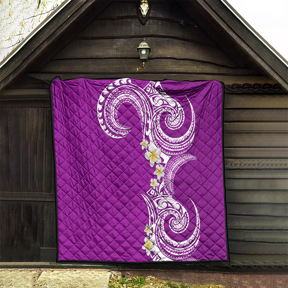 Aloha Polynesian Plumeria Flower Quilt Purple Color LT03 - Polynesian Pride
