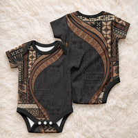 Samoa Siapo Motif and Tapa Pattern Half Style Baby Onesie