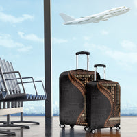 Samoa Siapo Motif and Tapa Pattern Half Style Luggage Cover Black Color LT03 - Polynesian Pride