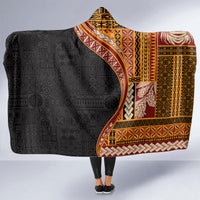 Samoa Siapo Motif and Tapa Pattern Half Style Hooded Blanket Yellow Color LT03 - Polynesian Pride
