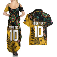 Custom New Zealand and Australia Rugby Couples Matching Summer Maxi Dress and Hawaiian Shirt Maori Warrior With Aboriginal Version LT03 - Polynesian Pride