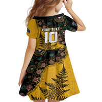 Custom New Zealand and Australia Rugby Family Matching Off Shoulder Maxi Dress and Hawaiian Shirt Maori Warrior With Aboriginal Version LT03 - Polynesian Pride
