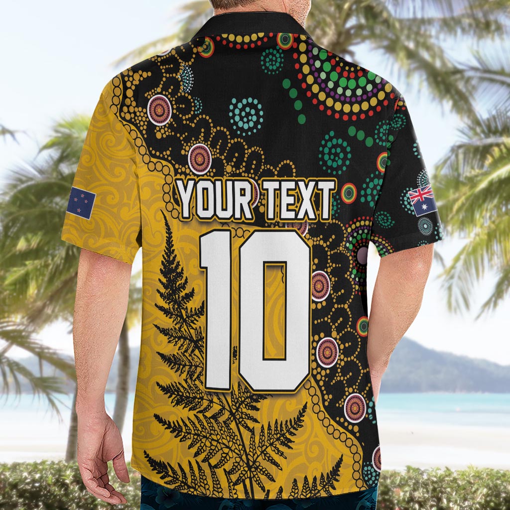 Custom New Zealand and Australia Rugby Hawaiian Shirt Maori Warrior With Aboriginal Version LT03 - Polynesian Pride
