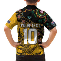 Custom New Zealand and Australia Rugby Hawaiian Shirt Maori Warrior With Aboriginal Version LT03 - Polynesian Pride