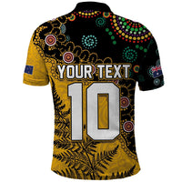 Custom New Zealand and Australia Rugby Polo Shirt Maori Warrior With Aboriginal Version