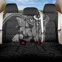 Aotearoa Maori Sea Animals Tribal Back Car Seat Cover Manta Ray and Shark Moko Pattern Black Color LT03 One Size Black - Polynesian Pride
