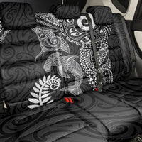 Aotearoa Maori Sea Animals Tribal Back Car Seat Cover Manta Ray and Shark Moko Pattern Black Color LT03 - Polynesian Pride