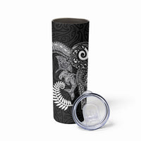 Aotearoa Maori Sea Animals Tribal Skinny Tumbler Manta Ray and Shark Moko Pattern Black Color LT03 - Polynesian Pride