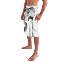 Aotearoa Maori Sea Animals Tribal Lavalava Manta Ray and Shark Moko Pattern White Color LT03 - Polynesian Pride