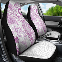 Aotearoa Maori Sea Animals Tribal Car Seat Cover Manta Ray and Shark Moko Pattern Pink Color LT03 - Polynesian Pride