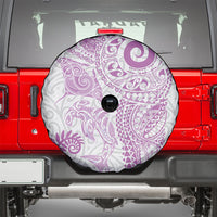 Aotearoa Maori Sea Animals Tribal Spare Tire Cover Manta Ray and Shark Moko Pattern Pink Color LT03 - Polynesian Pride