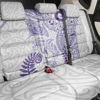 Aotearoa Maori Sea Animals Tribal Back Car Seat Cover Manta Ray and Shark Moko Pattern Purple Color LT03 - Polynesian Pride
