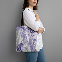 Aotearoa Maori Sea Animals Tribal Tote Bag Manta Ray and Shark Moko Pattern Purple Color LT03 - Polynesian Pride
