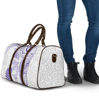 Aotearoa Maori Sea Animals Tribal Travel Bag Manta Ray and Shark Moko Pattern Purple Color LT03 - Polynesian Pride