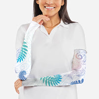 Aotearoa Maori Sea Animals Tribal Arm Sleeves Manta Ray and Shark Moko Pattern Sweet Pastel LT03 - Polynesian Pride