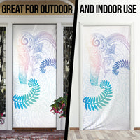 Aotearoa Maori Sea Animals Tribal Door Cover Manta Ray and Shark Moko Pattern Sweet Pastel LT03 - Polynesian Pride