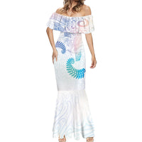 Aotearoa Maori Sea Animals Tribal Mermaid Dress Manta Ray and Shark Moko Pattern Sweet Pastel LT03 - Polynesian Pride