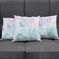 Aotearoa Maori Sea Animals Tribal Pillow Cover Manta Ray and Shark Moko Pattern Sweet Pastel LT03 - Polynesian Pride