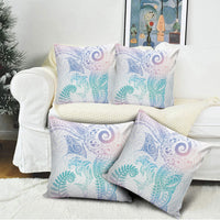 Aotearoa Maori Sea Animals Tribal Pillow Cover Manta Ray and Shark Moko Pattern Sweet Pastel LT03 - Polynesian Pride