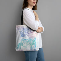 Aotearoa Maori Sea Animals Tribal Tote Bag Manta Ray and Shark Moko Pattern Sweet Pastel LT03 - Polynesian Pride