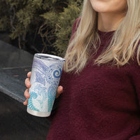 Aotearoa Maori Sea Animals Tribal Tumbler Cup Manta Ray and Shark Moko Pattern Sweet Pastel LT03 - Polynesian Pride