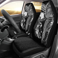 Hawaiian Manta Ray Tribal Car Seat Cover Polynesian Art Motifs Black Color LT03 - Polynesian Pride